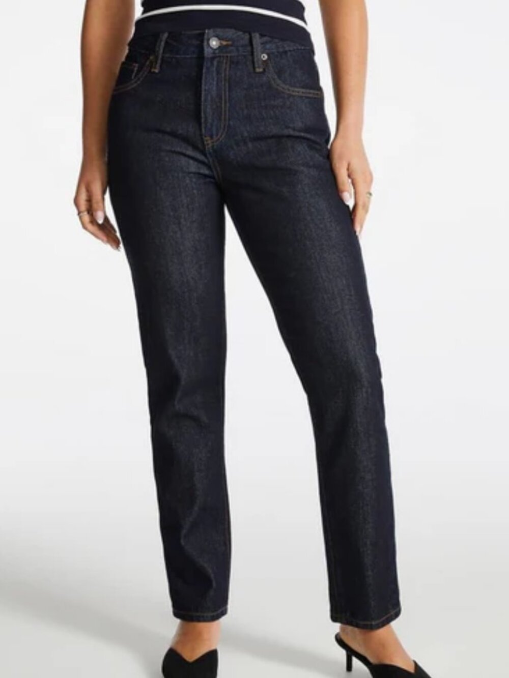 Vintage Straight Leg Denim Blue Washed Size 34
